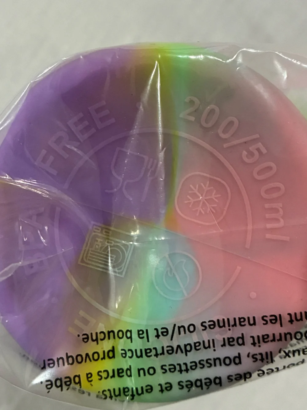 Kids Rainbow Silicone Collapsible Water Bottle - Pink Multicolor